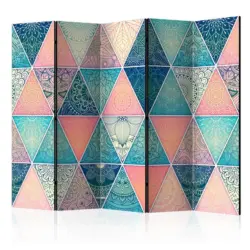 PARAVENT Multicolor T&uuml;rkis B: 225 cm