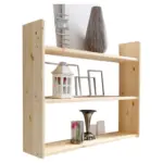 M&ouml;belix Wandregal Mona B: 90 cm Kiefer Echtholz massiv 2 F&auml;cher