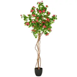 Kunstpflanze BOUGAINVILLEA Kunststoff, Gr&uuml;n/Pink, H:175cm