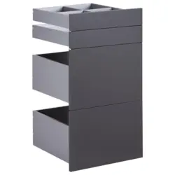 Schubladeneinsatz Unit Anthrazit B: 45,3 cm 4 F&auml;cher