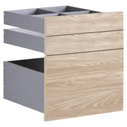 Schubladeneinsatz Unit Eiche B: 45,3 cm 3 F&auml;cher