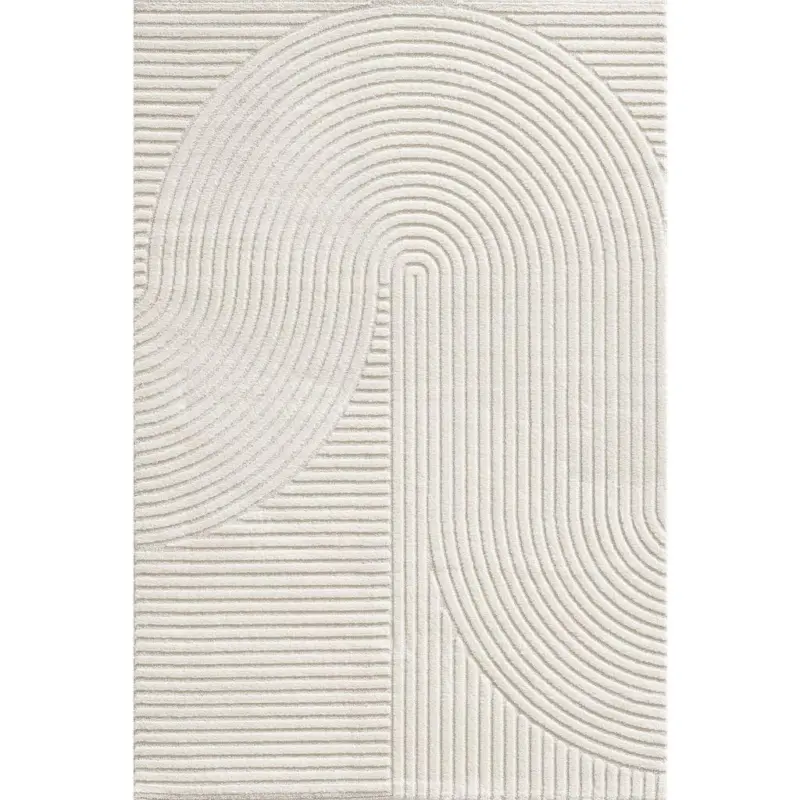 Webteppich beige/Creme Elio 140x200 cm Jute