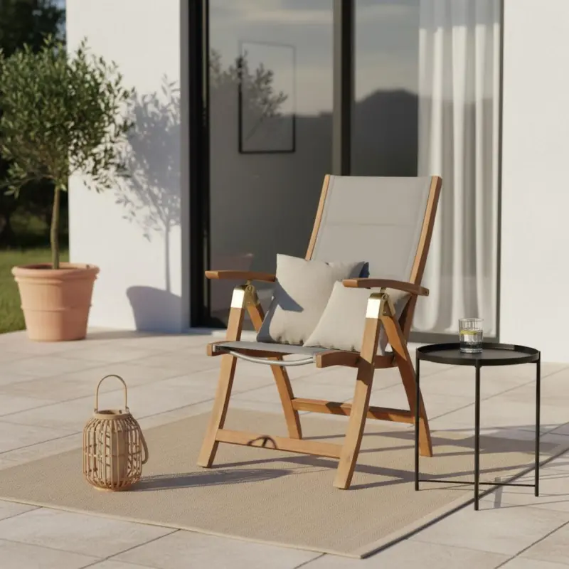 Gartensessel klappbar Acapulco Akazie/Textil