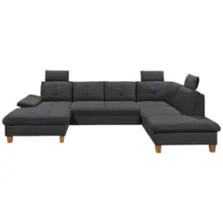 Wohnlandschaft Ascot Anthrazit U: 170x324x220 cm