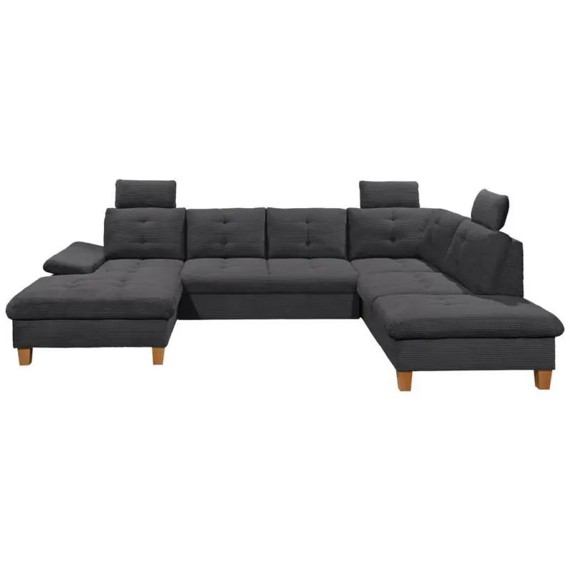 Wohnlandschaft Ascot Anthrazit U: 170x324x220 cm