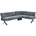 M&ouml;belix Eckbank gr&uuml;n mit Metallbeinen Ulmo 248x176 cm