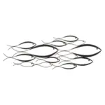 M&ouml;belix Wanddeko Fishy Schwarz B: 100 cm