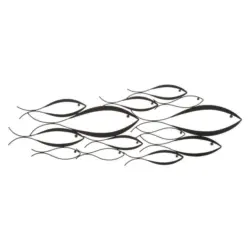 Wanddeko Fishy Schwarz B: 100 cm