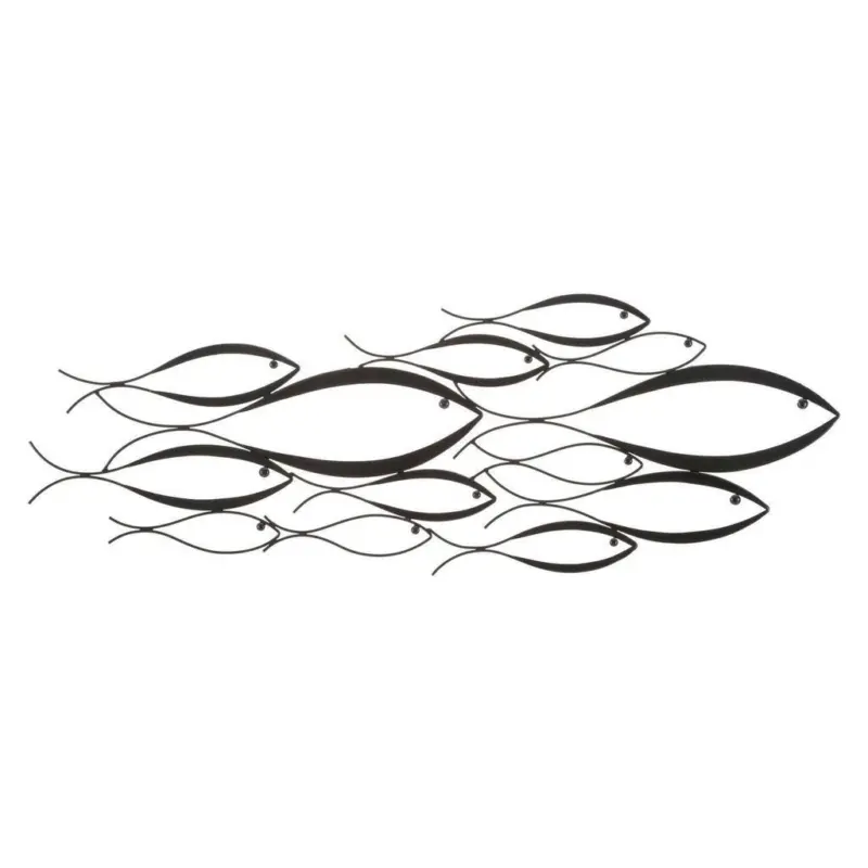 Wanddeko Fishy Schwarz B: 100 cm