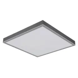 LED-Deckenleuchte Doro L: 45cm Silberfarben Wei&szlig; Dunkelgrau