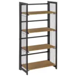 M&ouml;belix Regal klappbar Klapp B 60cm, Schwarz/Eiche Dekor
