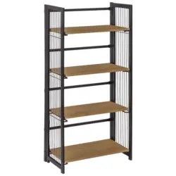 Regal klappbar Klapp B 60cm, Schwarz/Eiche Dekor
