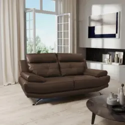 2-Sitzer-Sofa Derby Echtleder braun B: 185 cm