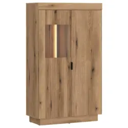 Vitrine Delamar Eichefarben Dekor B: 80,4 cm