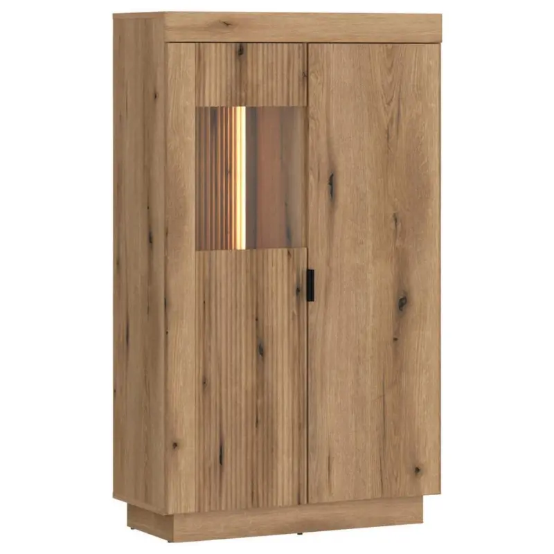 Vitrine Delamar Eichefarben Dekor B: 80,4 cm