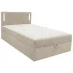 M&ouml;belix Boxbett mit Bettkasten 120x200 cm Beige Carlos