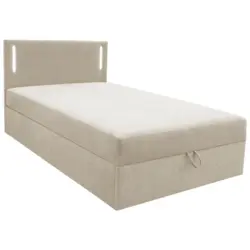 Boxbett mit Bettkasten 120x200 cm Beige Carlos