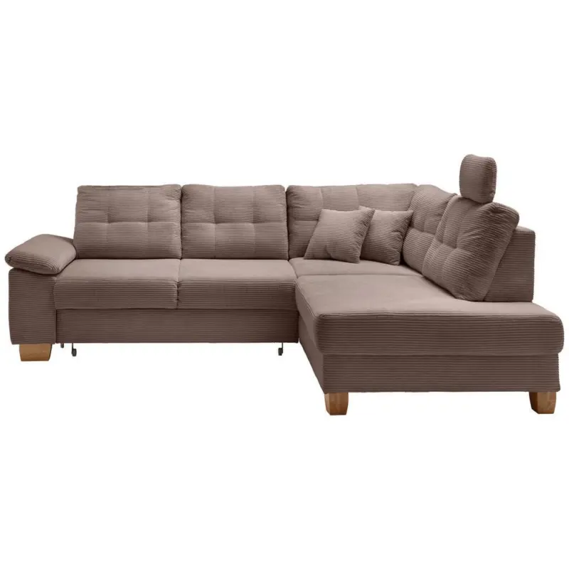 Ecksofa Brizzini Graubraun S: 274x206 cm