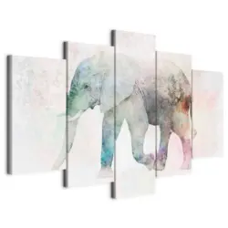 Leinwandbild Elephant Multicolor B: 100 cm