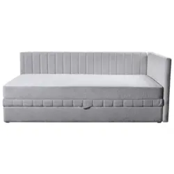 Schlafsofa Roma Chenille hellgrau, B: 212cm