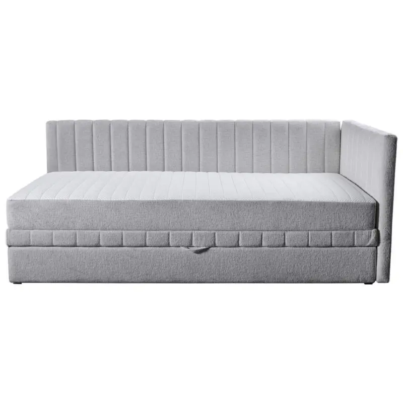 Schlafsofa Roma Chenille hellgrau, B: 212cm