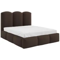 Polsterbett Bero dunkelbraun, LF: 200x200 cm