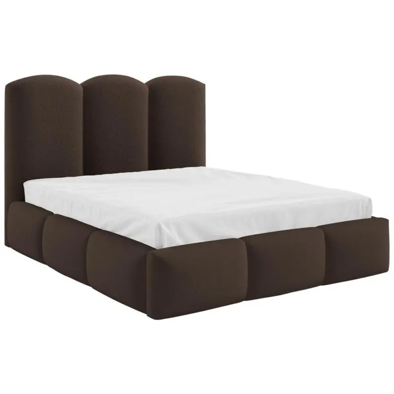Polsterbett Bero dunkelbraun, LF: 200x200 cm