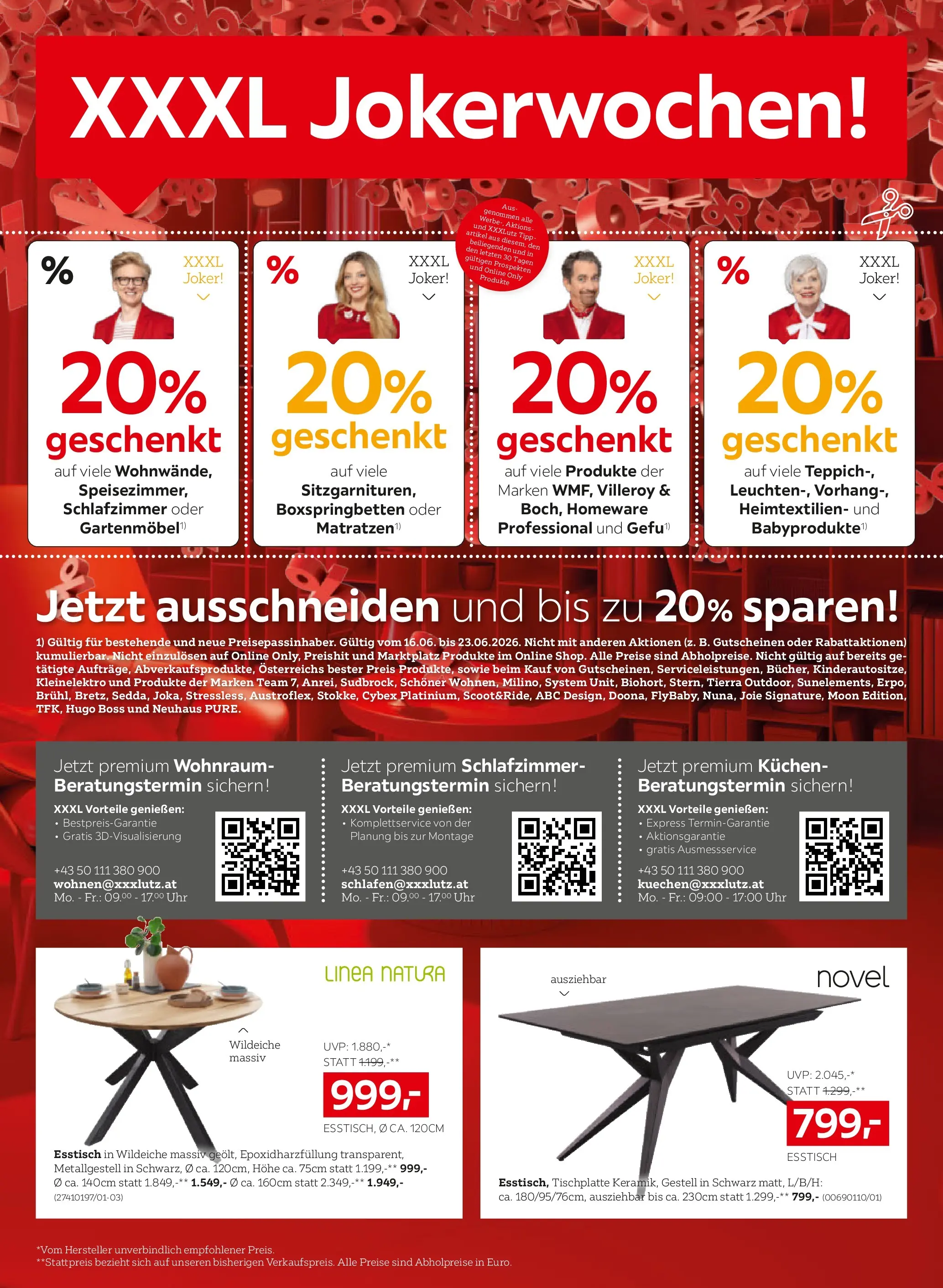 XXXLutz 2+1 gratis auf viele stühlen von 16.06.2026 - Aktuelle Angebote | Seite: 2 | Produkte: Uhr, Teppich