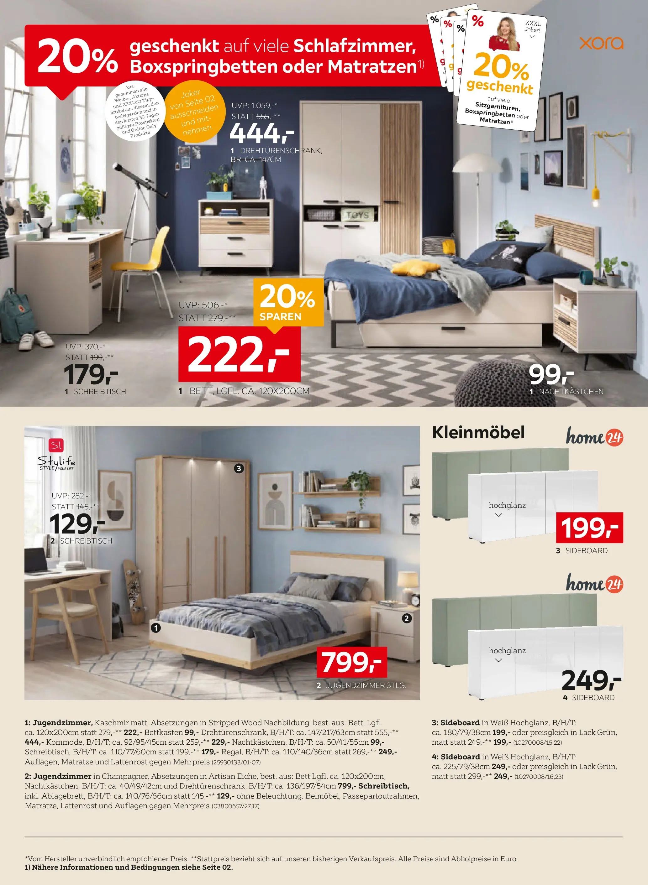 XXXLutz 2+1 gratis auf viele stühlen von 16.06.2026 - Aktuelle Angebote | Seite: 12 | Produkte: Bett, Matratze, Lattenrost