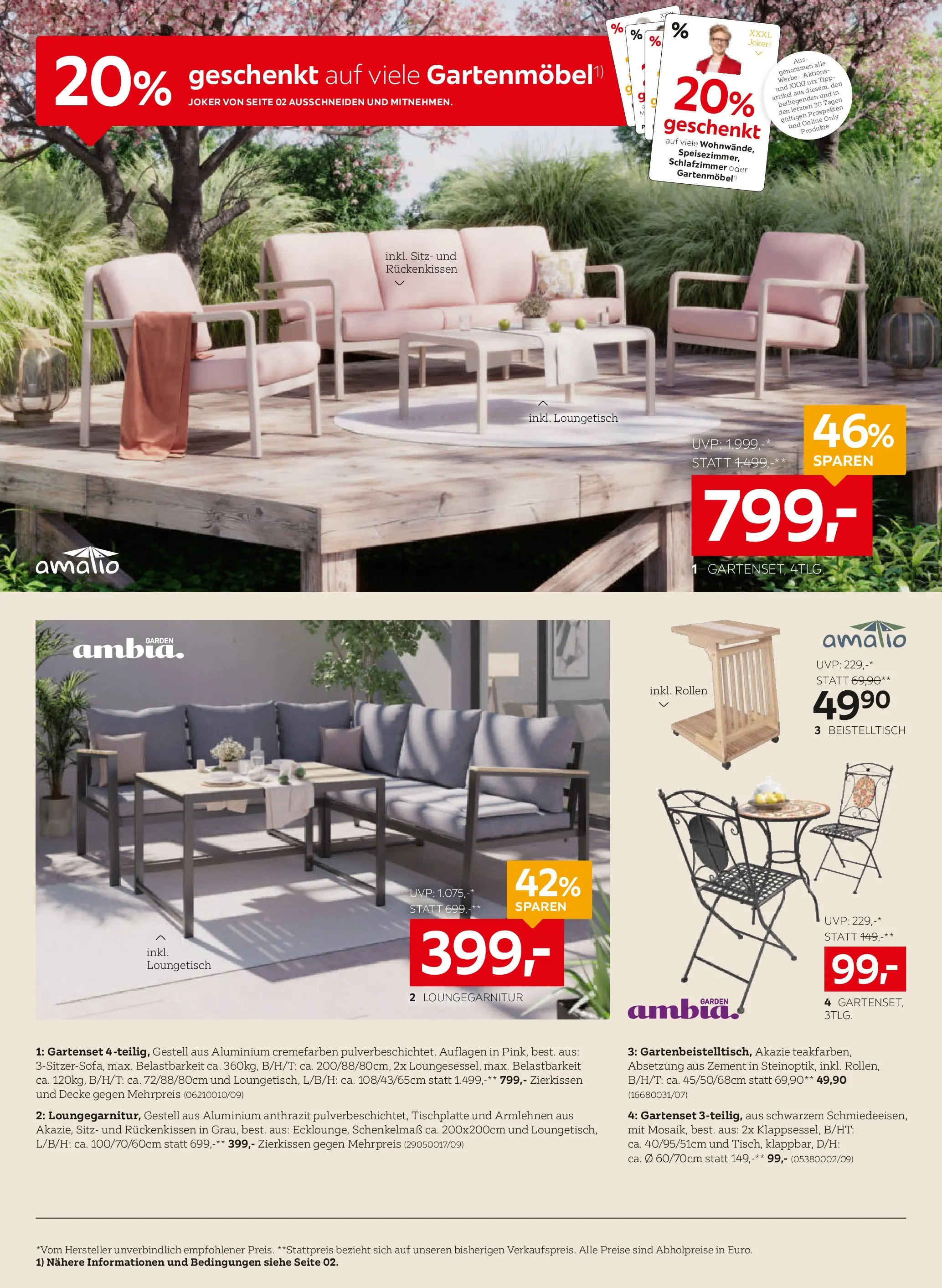 XXXLutz 2+1 gratis auf viele stühlen von 16.06.2026 - Aktuelle Angebote | Seite: 14 | Produkte: Decke, Gartenmöbel