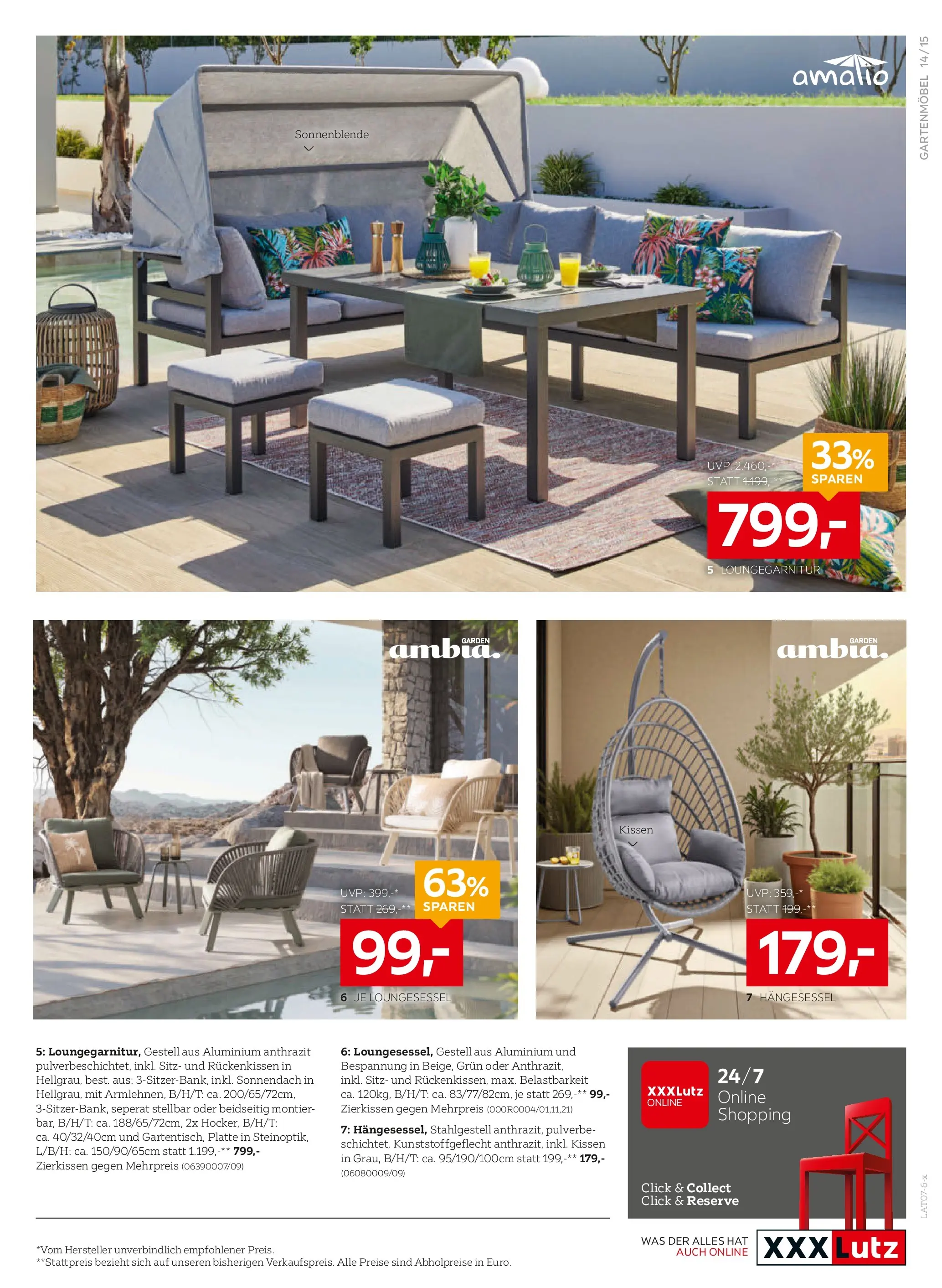 XXXLutz 2+1 gratis auf viele stühlen von 16.06.2026 - Aktuelle Angebote | Seite: 15 | Produkte: Kissen, Gartenmöbel