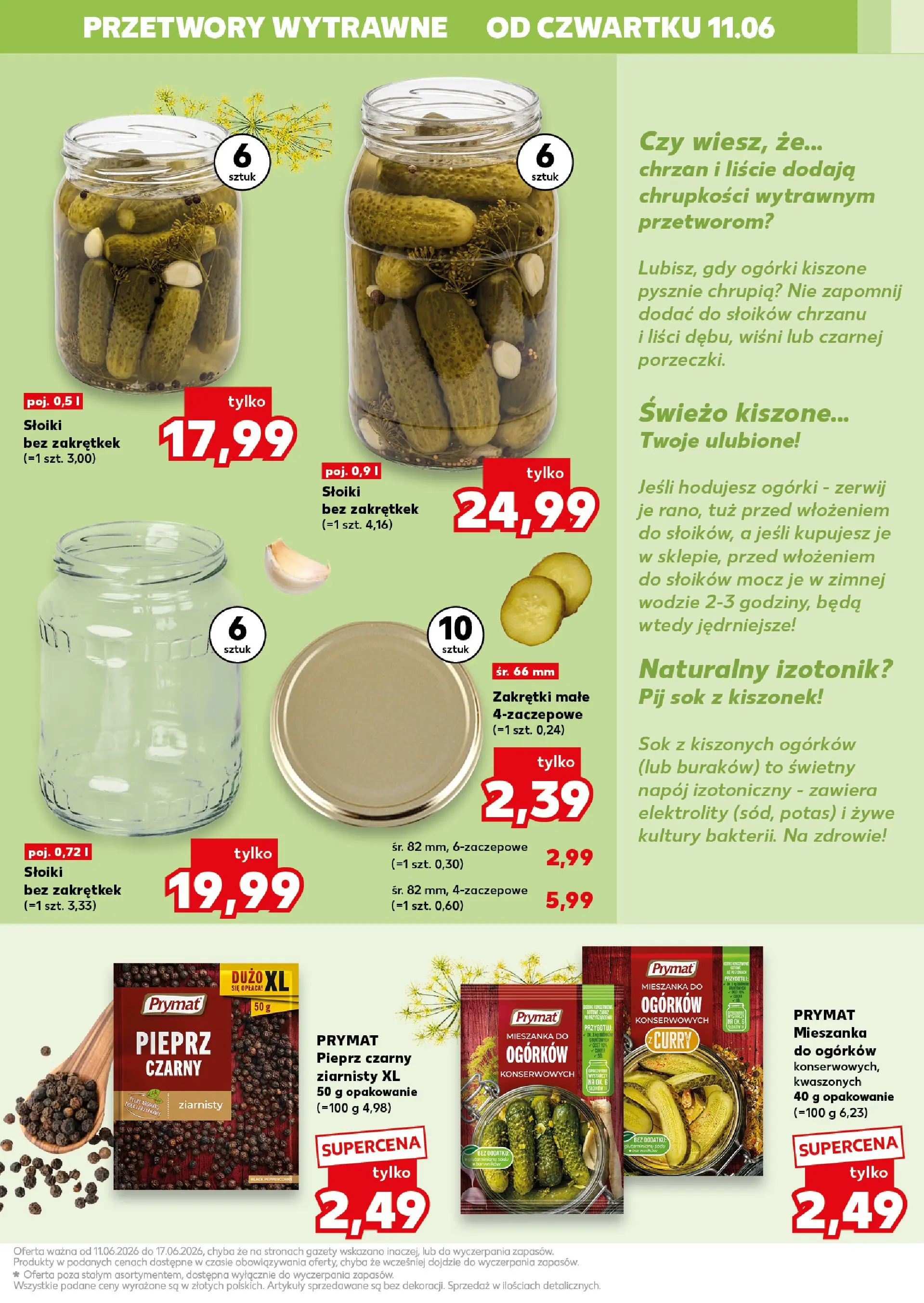 Kaufland gazetka - Gotowanie od 11.06.2026 - od jutra PDF | Strona: 13 | Produkty: Curry, Chrzan, Sok, Ogórki