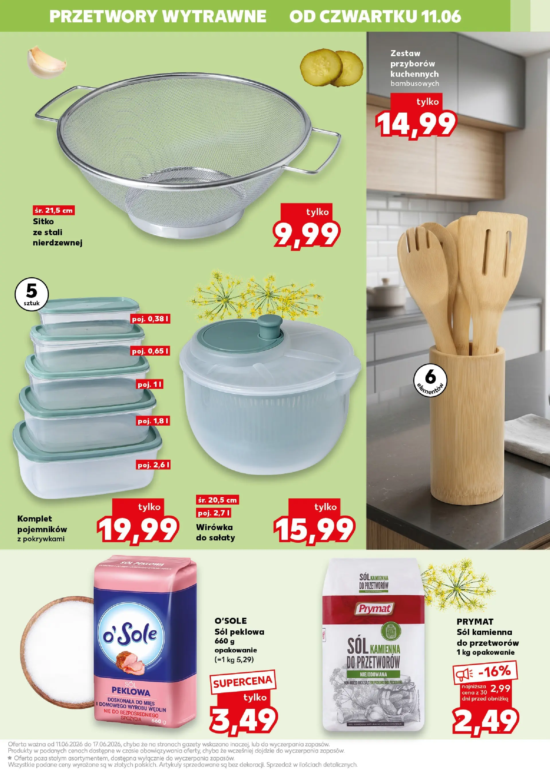 Kaufland gazetka - Gotowanie od 11.06.2026 - od jutra PDF | Strona: 17 | Produkty: Por, Sól peklowa, Sól