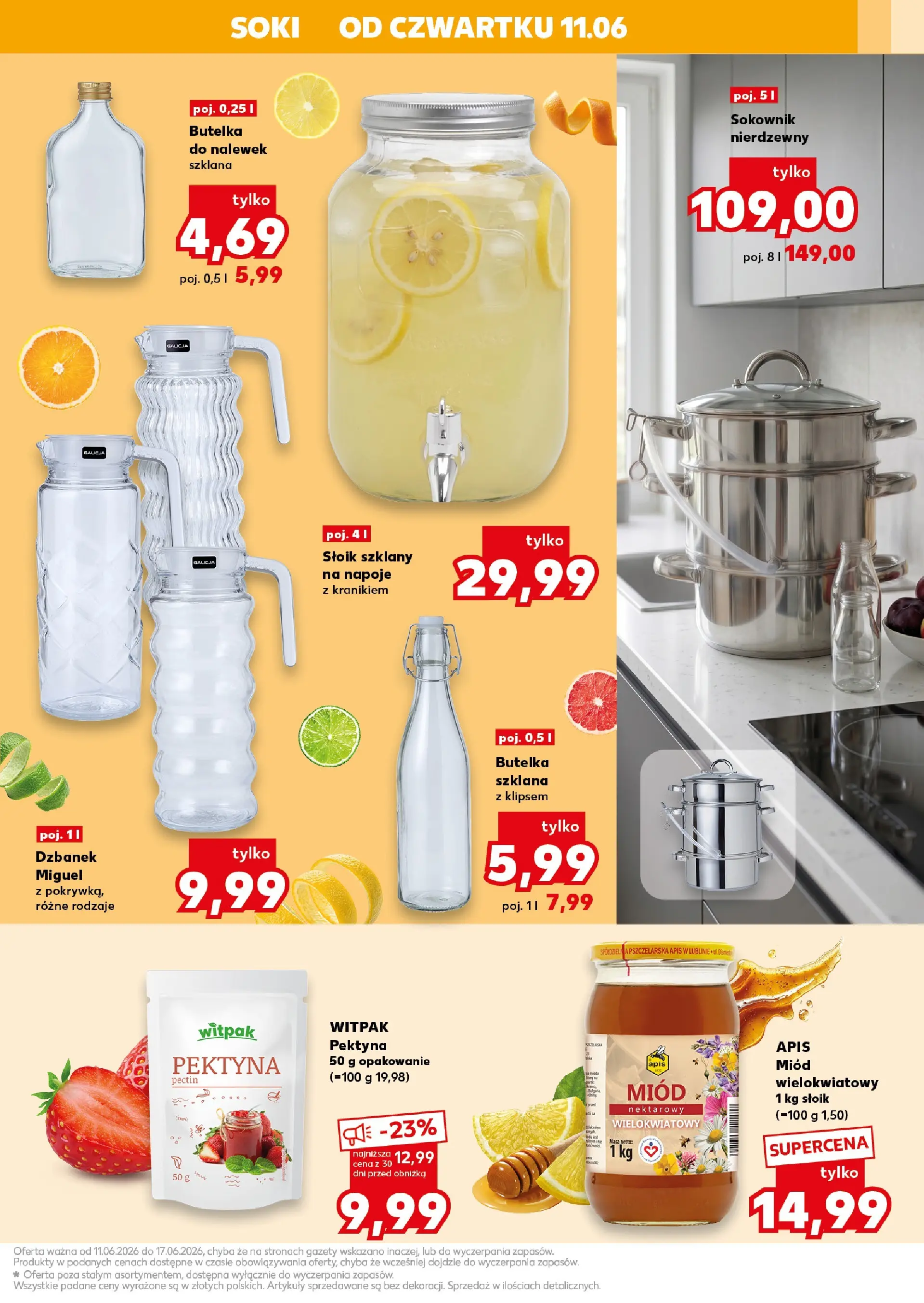 Kaufland gazetka - Gotowanie od 11.06.2026 - od jutra PDF | Strona: 21 | Produkty: Dzbanek, Miód, Soki, Sokownik