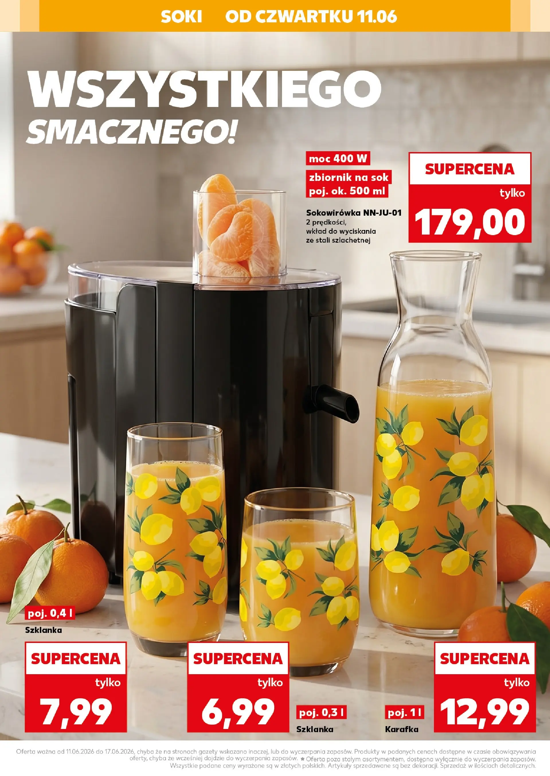 Kaufland gazetka - Gotowanie od 11.06.2026 - od jutra PDF | Strona: 22 | Produkty: Szklanka, Sokowirówka, Soki, Sok