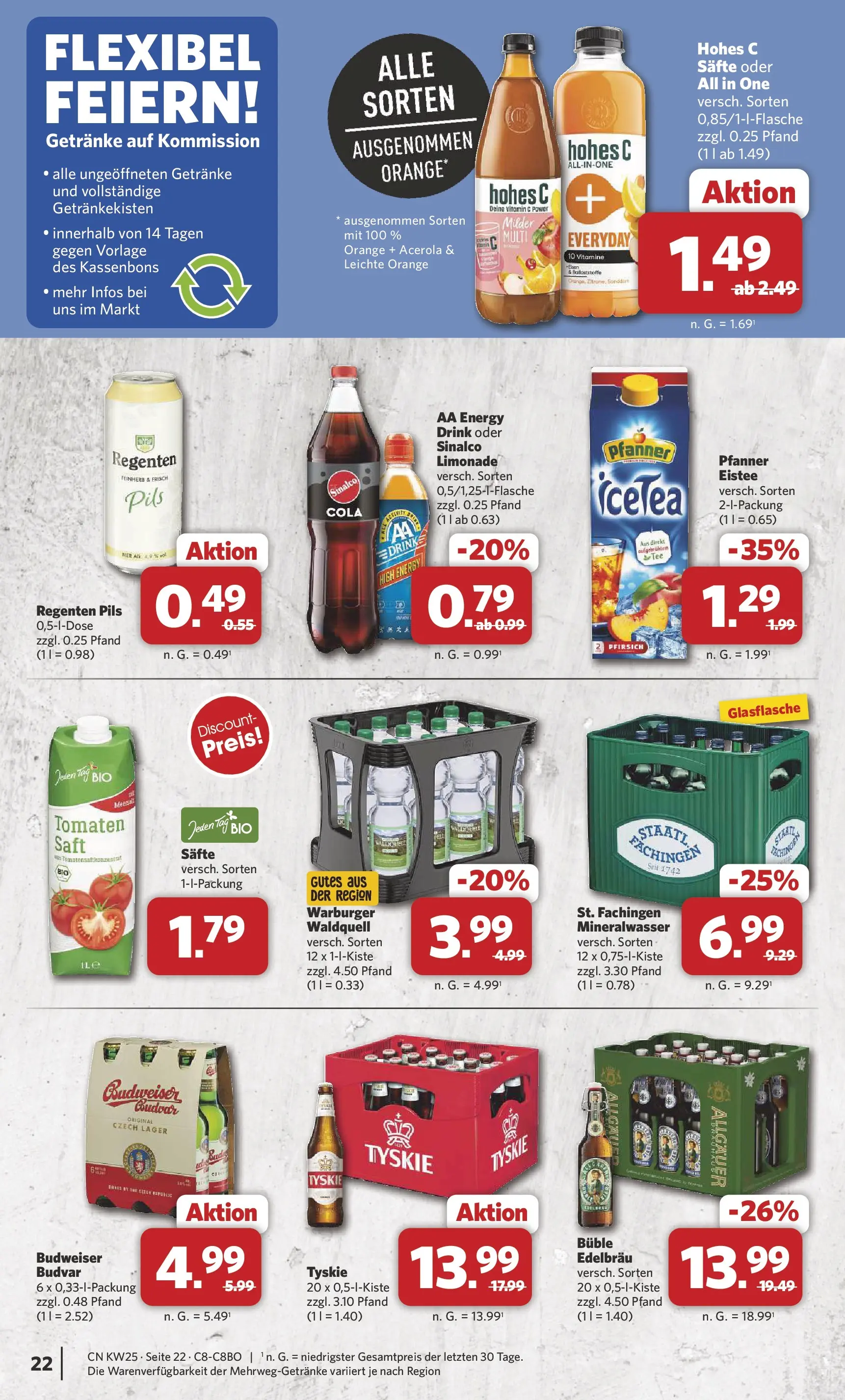 Combi Unsere Combi Wochenangebote (ab 15.06.2026) zum Blättern | Seite: 24 | Produkte: Sinalco, Tyskie, Limonade, Pfirsich