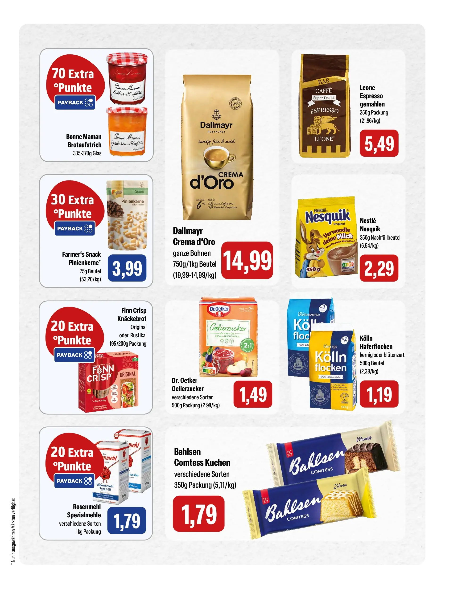 Feneberg Aktuelle Angebote (ab 11.06.2026) zum Blättern | Seite: 11 | Produkte: Nesquik, Mehl, Dallmayr, Kuchen