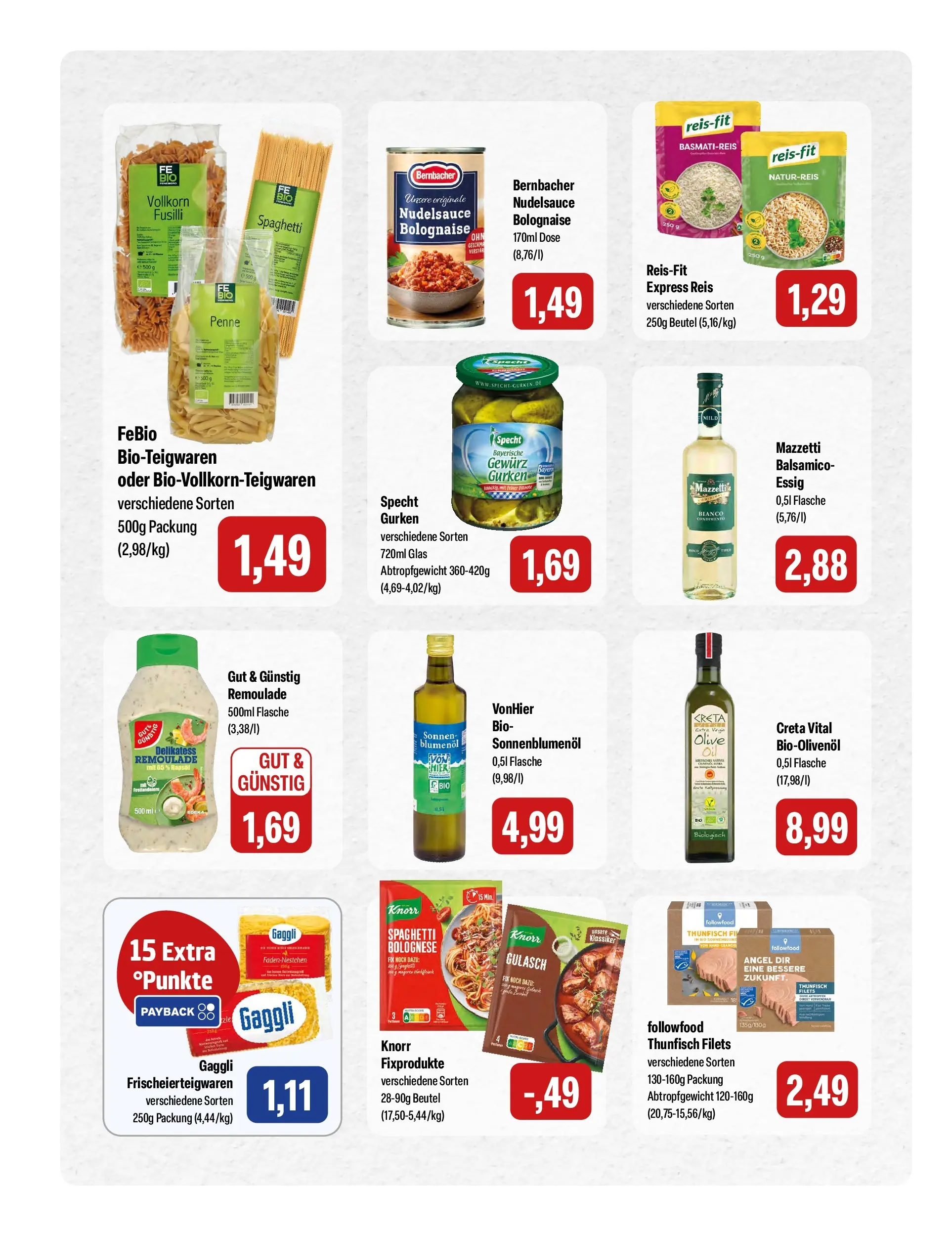 Feneberg Aktuelle Angebote (ab 11.06.2026) zum Blättern | Seite: 12 | Produkte: Thunfisch, Knorr, Reis, Gurken