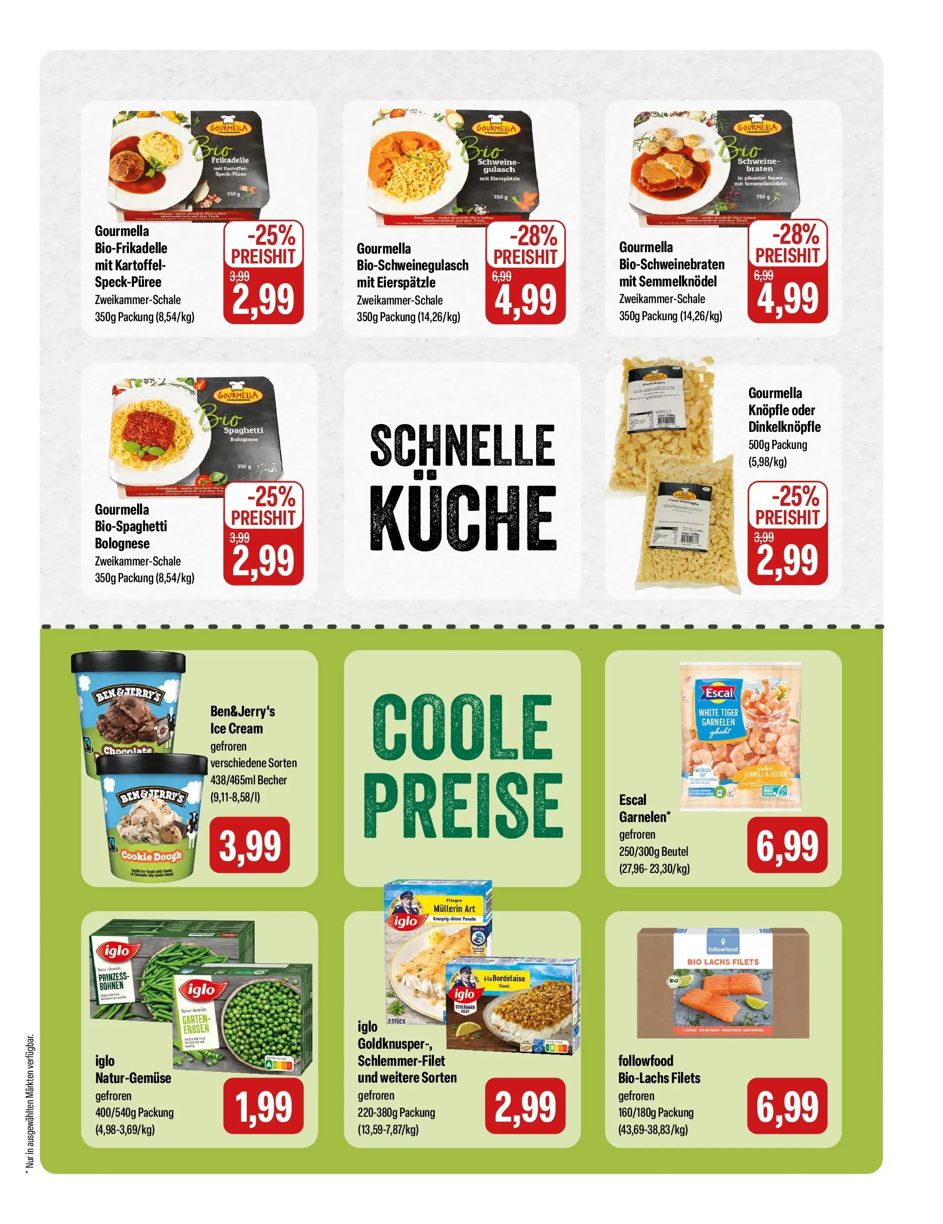 Feneberg Aktuelle Angebote (ab 11.06.2026) zum Blättern | Seite: 13 | Produkte: Iglo, Garnelen, Ben & Jerry's, Lachs