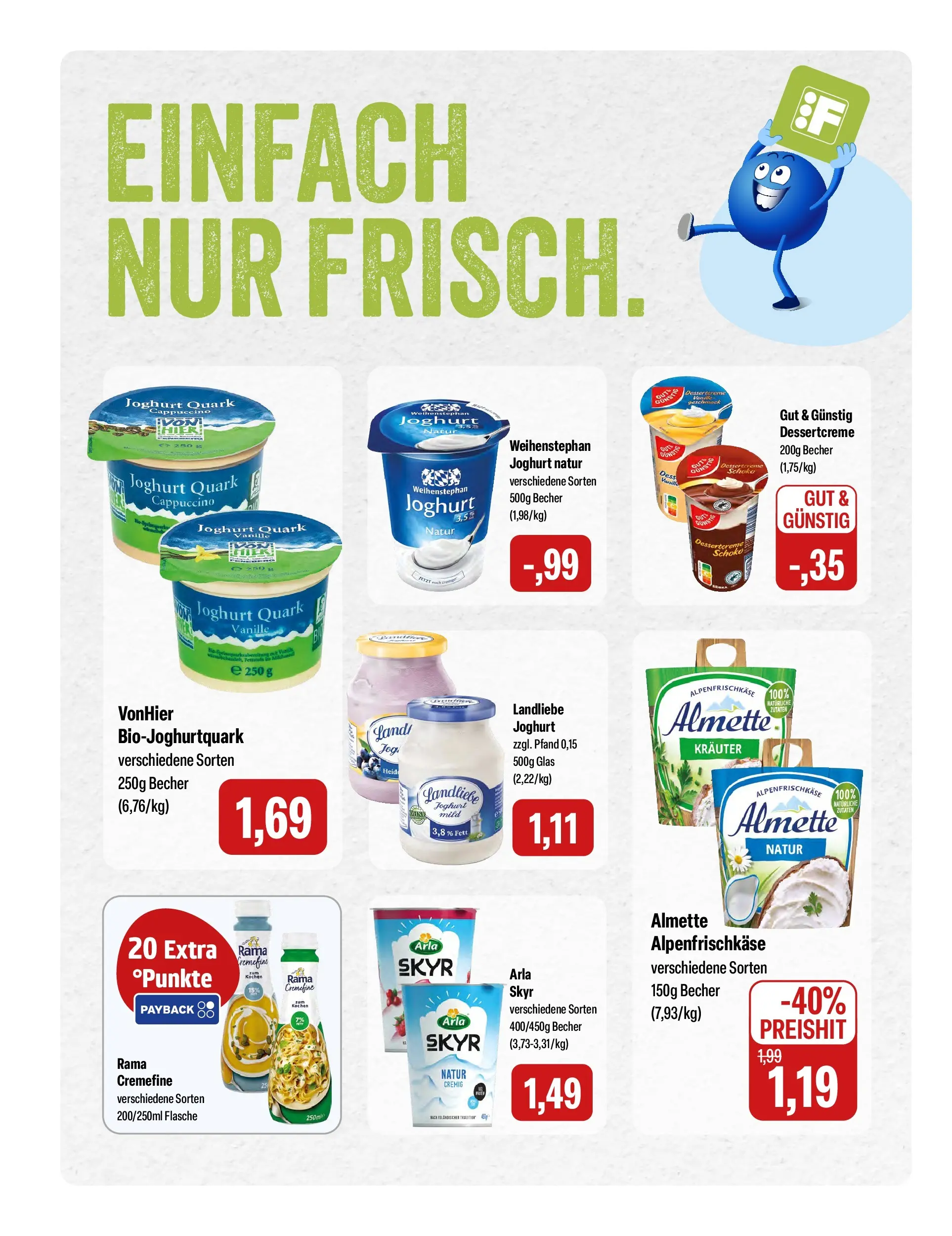 Feneberg Aktuelle Angebote (ab 18.06.2026) zum Blättern | Seite: 6 | Produkte: Almette, Quark, Skyr, Arla skyr