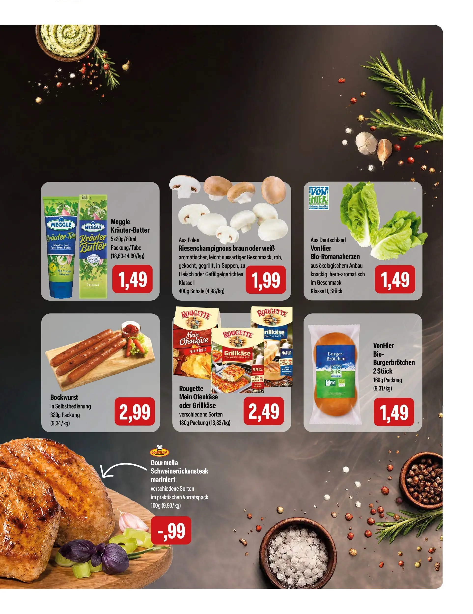 Feneberg Aktuelle Angebote (ab 18.06.2026) zum Blättern | Seite: 9 | Produkte: Bockwurst, Burger, Paprika, Fleisch