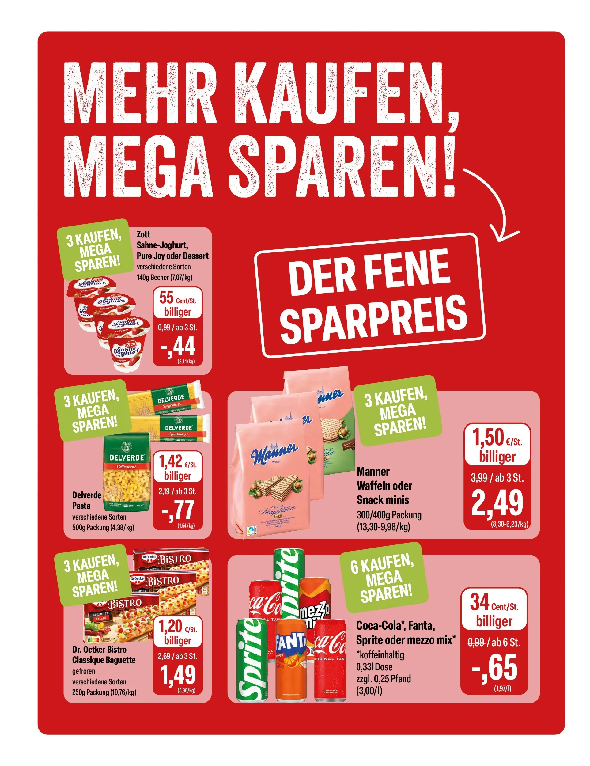 Feneberg Aktuelle Angebote (ab 18.06.2026) zum Blättern | Seite: 10 | Produkte: Sprite, Joghurt, Pasta, Sahne