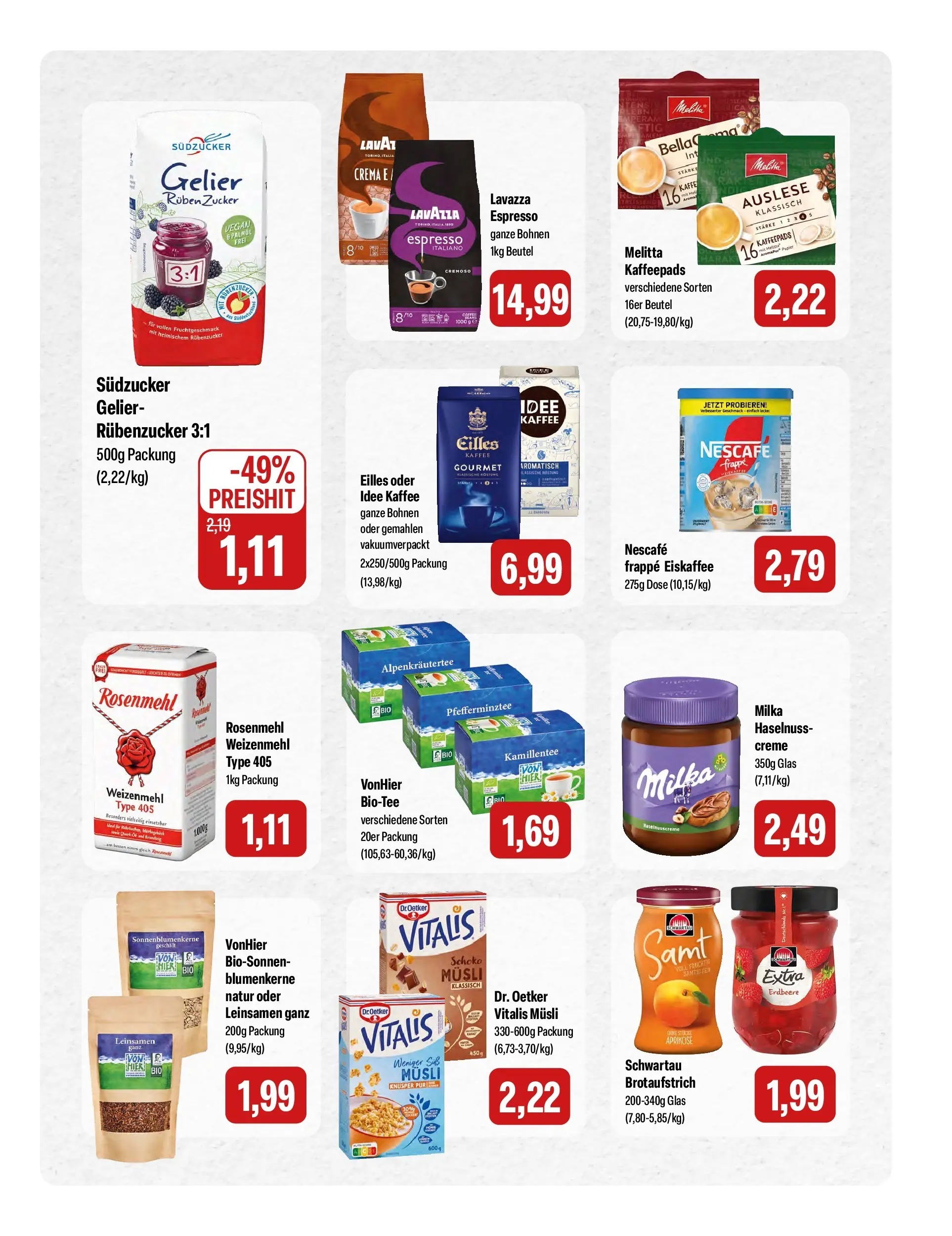 Feneberg Aktuelle Angebote (ab 18.06.2026) zum Blättern | Seite: 11 | Produkte: Lavazza, Idee kaffee, Weizenmehl, Creme