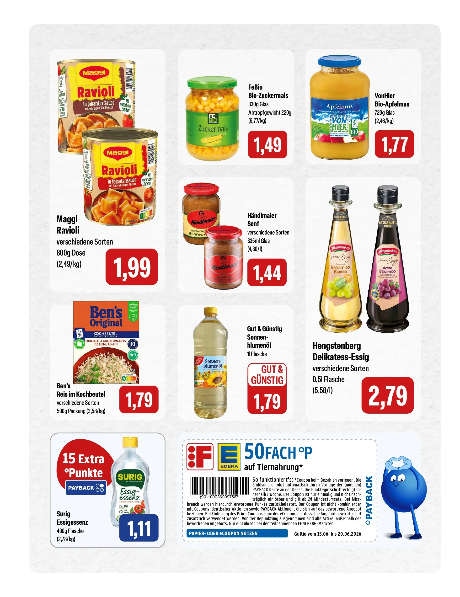 Feneberg Aktuelle Angebote (ab 18.06.2026) zum Blättern | Seite: 12 | Produkte: Maggi, Balsamico, Reis, Rindfleisch