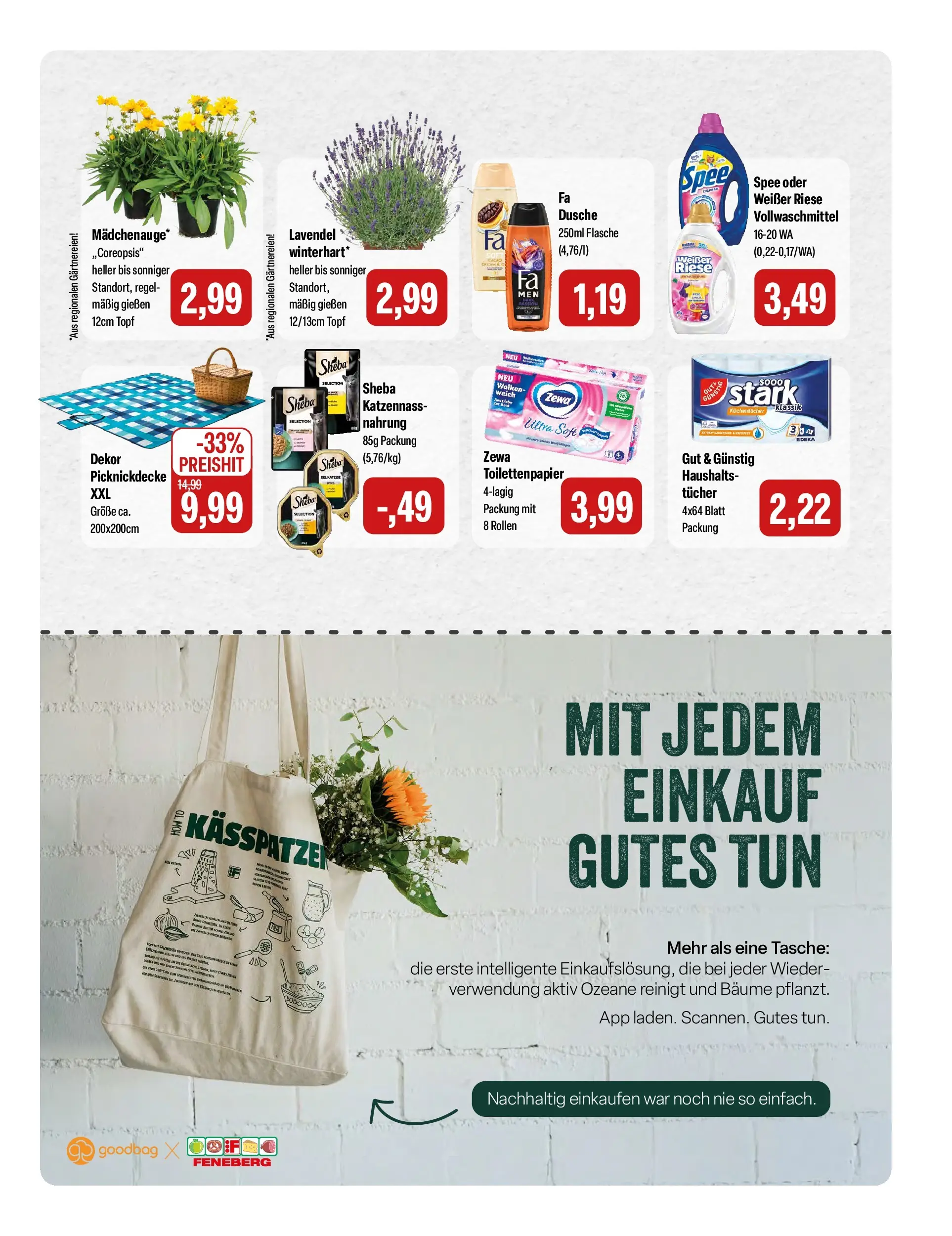 Feneberg Aktuelle Angebote (ab 18.06.2026) zum Blättern | Seite: 15 | Produkte: Tasche, Sheba, Öl, Lavendel