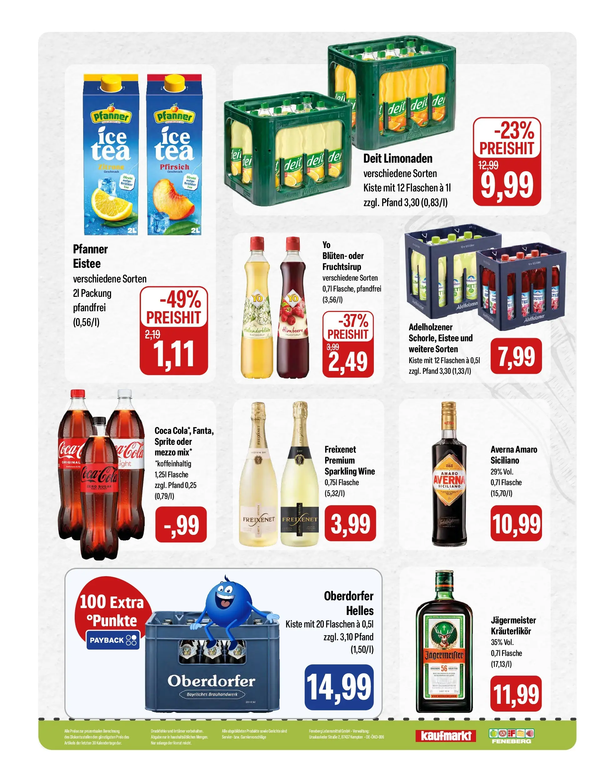 Feneberg Aktuelle Angebote (ab 18.06.2026) zum Blättern | Seite: 16 | Produkte: Sprite, Cola, Pfirsich, Himbeere