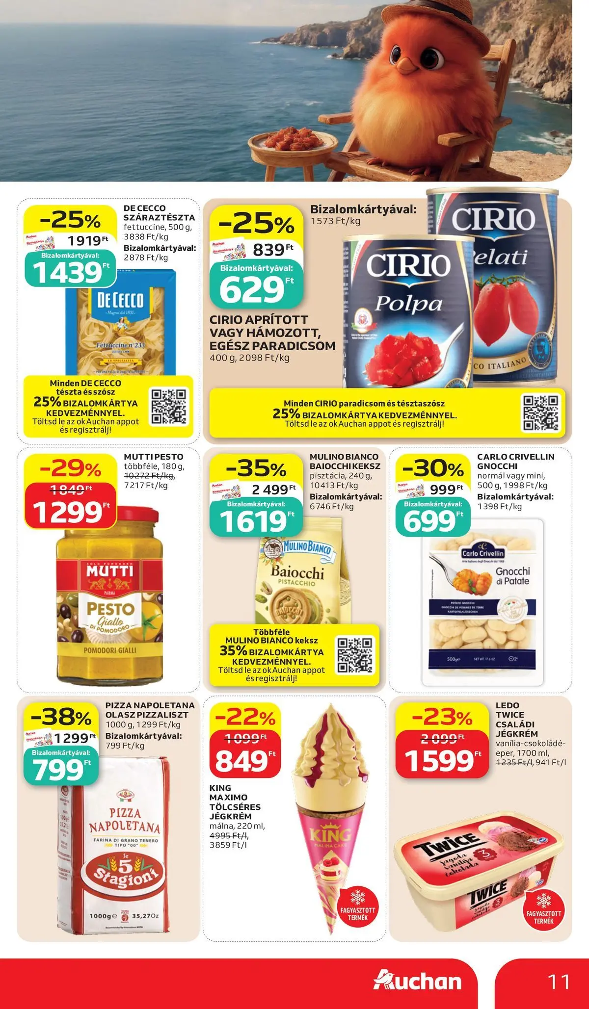Auchan - Auchan újság érvényessége 2026.06.17-ig - 2026.06.10. -tól/töl > akció, lapozható szórólap 🛍️ | Oldal: 11 | Termékek: Pesto, Paradicsom, Száraztészta, Keksz