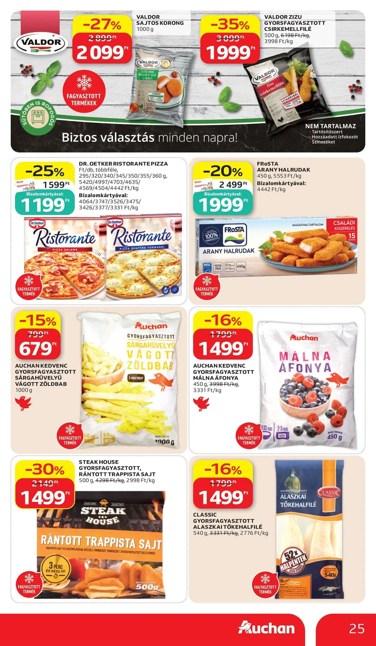 Auchan - Auchan újság érvényessége 2026.06.17-ig - 2026.06.10. -tól/töl > akció, lapozható szórólap 🛍️ | Oldal: 25 | Termékek: Málna, Alaszkai tőkehalfilé, Sajt, Zöldbab