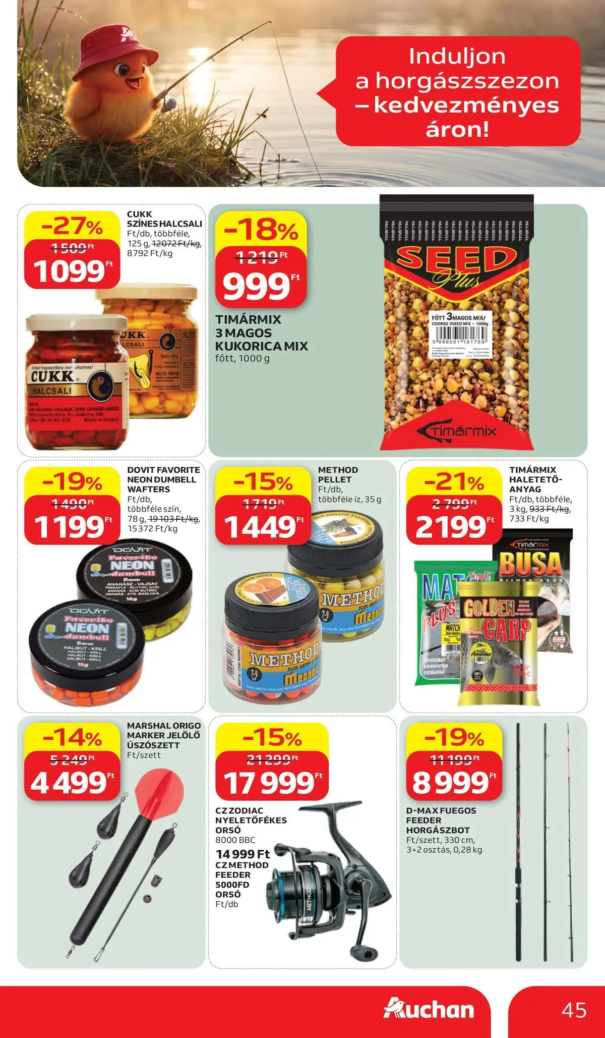 Auchan - Auchan újság érvényessége 2026.06.17-ig - 2026.06.10. -tól/töl > akció, lapozható szórólap 🛍️ | Oldal: 45 | Termékek: Horgászbot