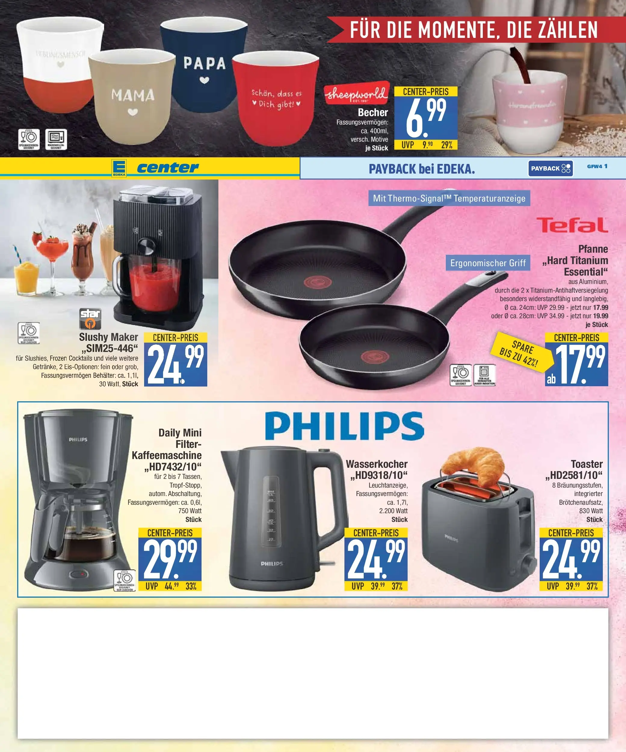 E center Prospekt Weißenburg (ab 14.06.2026) zum Blättern | Seite: 17 | Produkte: Philips, Kaffeemaschine, Wasserkocher, Toaster